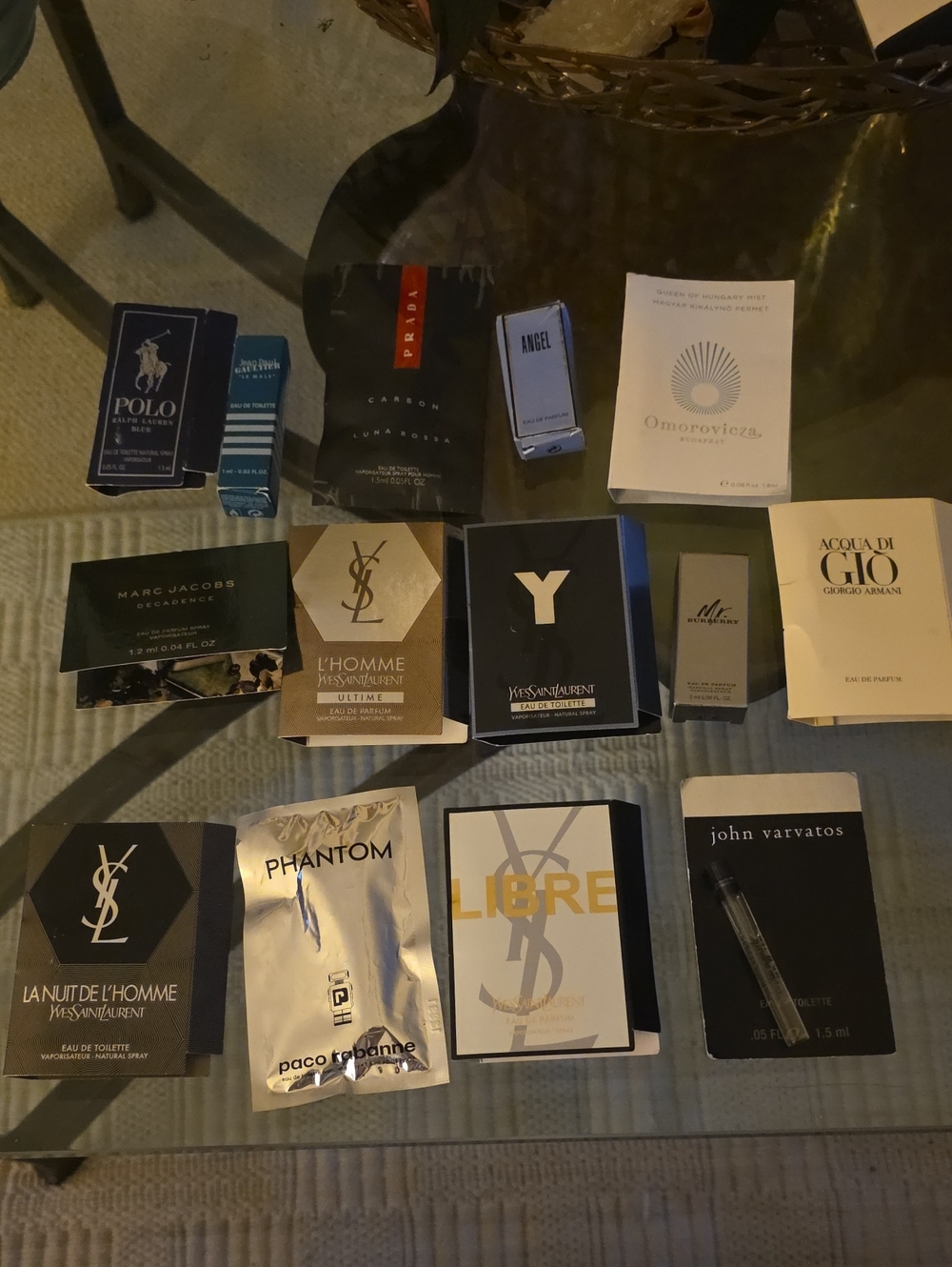 14 Yves Saint Laurent Assorted Fragrance Sample Cards -